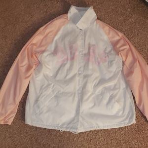 Pastel pink windbreaker jacket
